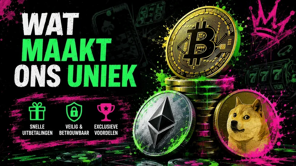 crypto munten BTC ETH DOGE gestapeld